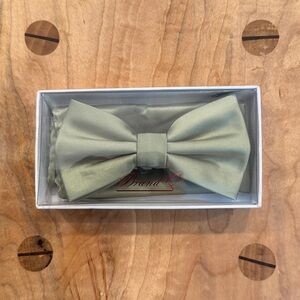 "Ben" Solid Light Sage Bow Tie and Ascot